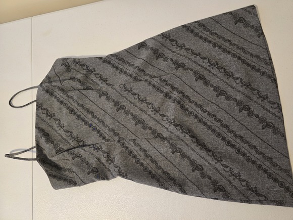 Candy Rocket Fitted Gray Patterned Mini Dress - Picture 5 of 7